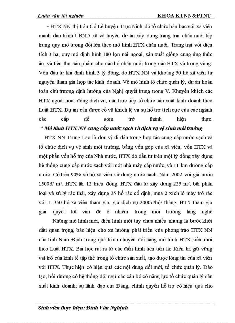 image for page Thực trạng và giải pháp đổi mới HTX nông nghiệp theo Luật ở tỉnh Nam Định