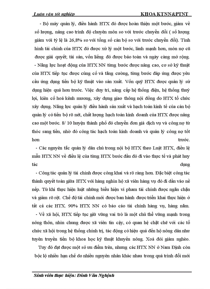 image for page Thực trạng và giải pháp đổi mới HTX nông nghiệp theo Luật ở tỉnh Nam Định
