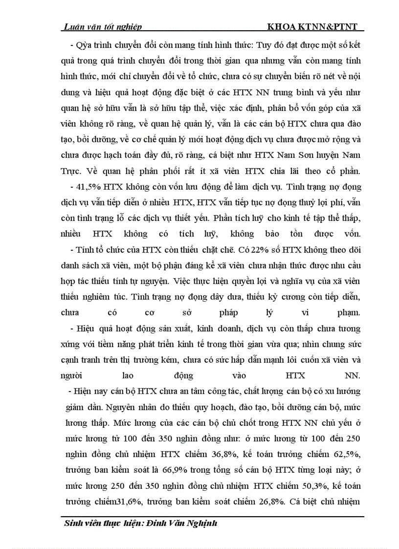 image for page Thực trạng và giải pháp đổi mới HTX nông nghiệp theo Luật ở tỉnh Nam Định