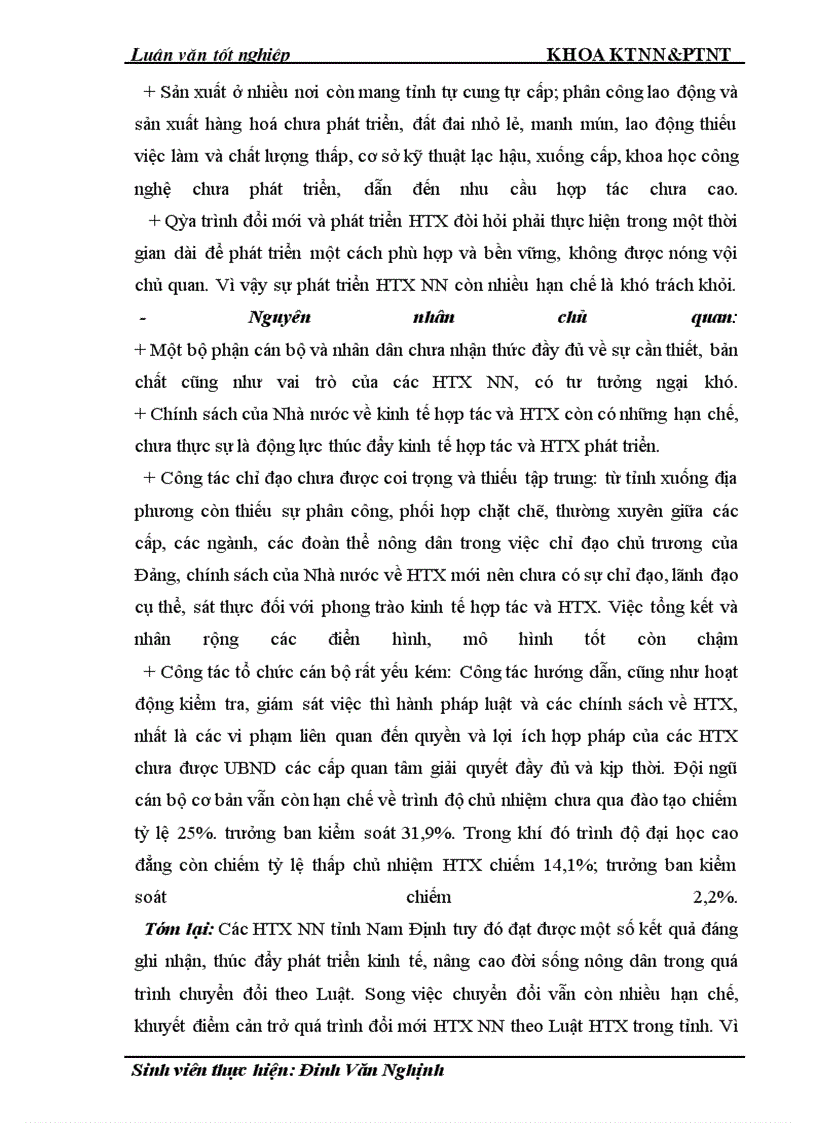 image for page Thực trạng và giải pháp đổi mới HTX nông nghiệp theo Luật ở tỉnh Nam Định