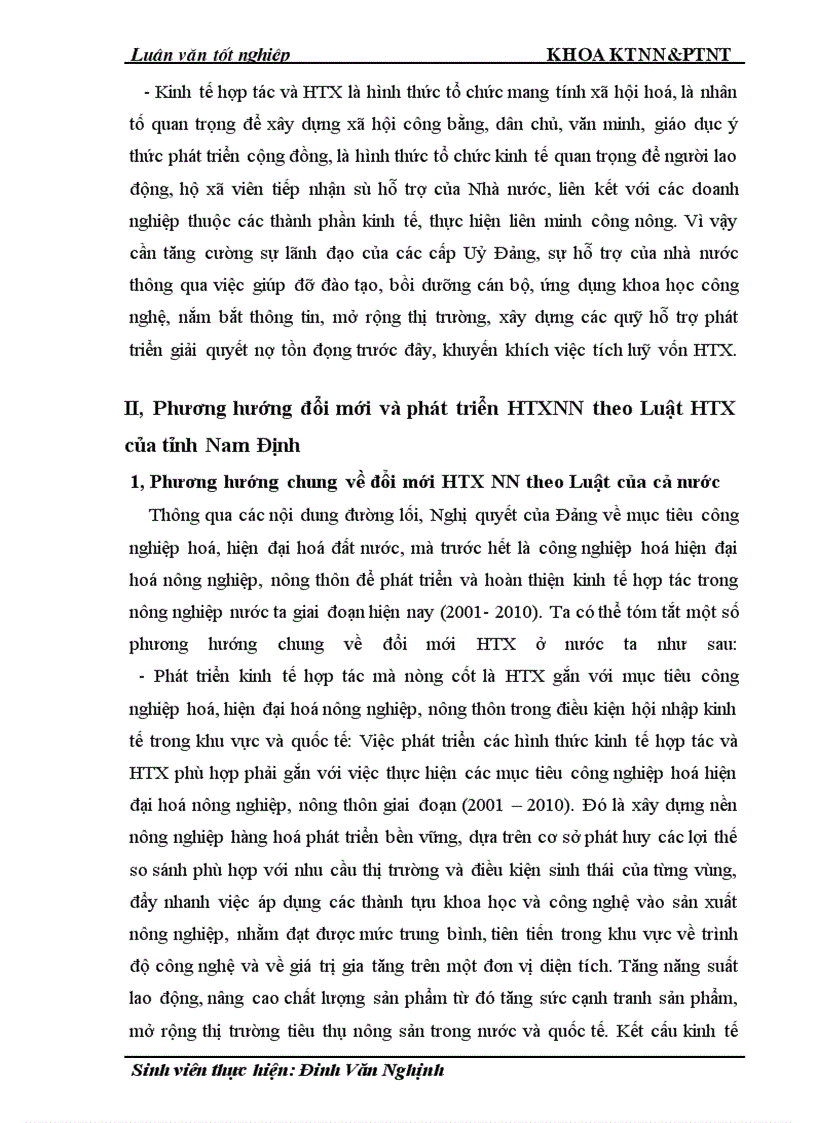 image for page Thực trạng và giải pháp đổi mới HTX nông nghiệp theo Luật ở tỉnh Nam Định