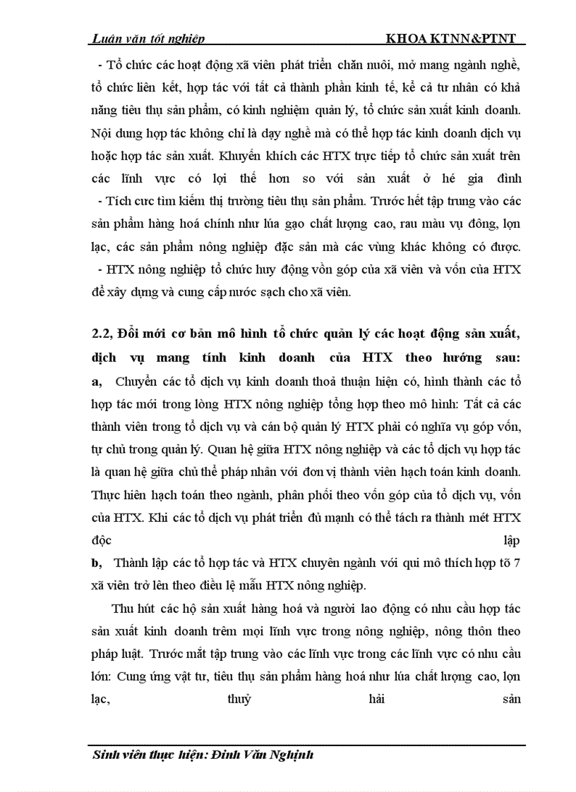 image for page Thực trạng và giải pháp đổi mới HTX nông nghiệp theo Luật ở tỉnh Nam Định
