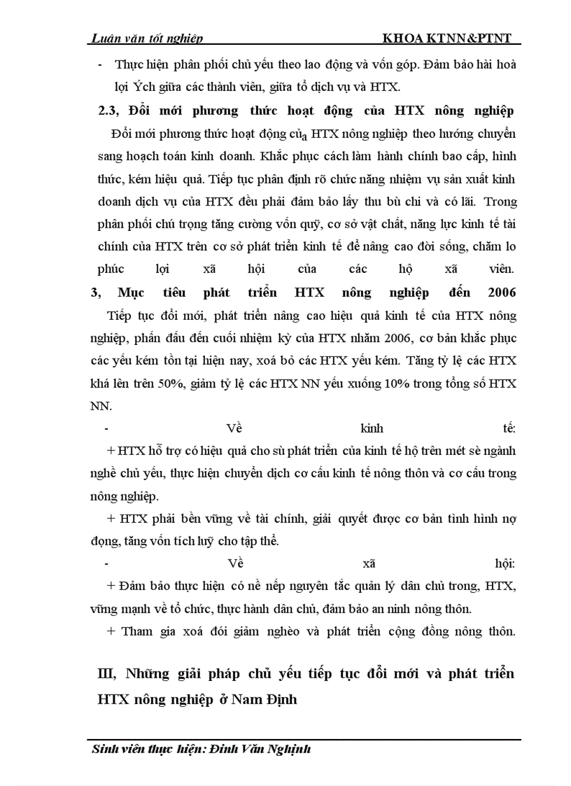 image for page Thực trạng và giải pháp đổi mới HTX nông nghiệp theo Luật ở tỉnh Nam Định