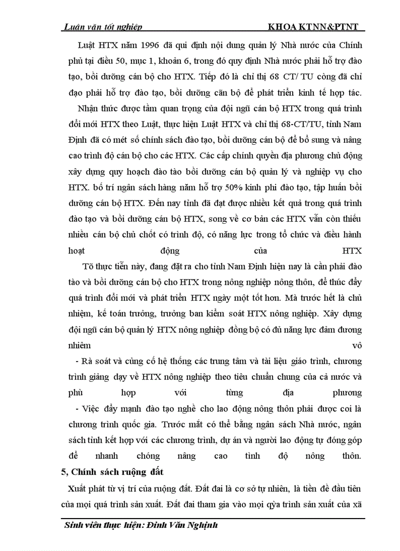 image for page Thực trạng và giải pháp đổi mới HTX nông nghiệp theo Luật ở tỉnh Nam Định