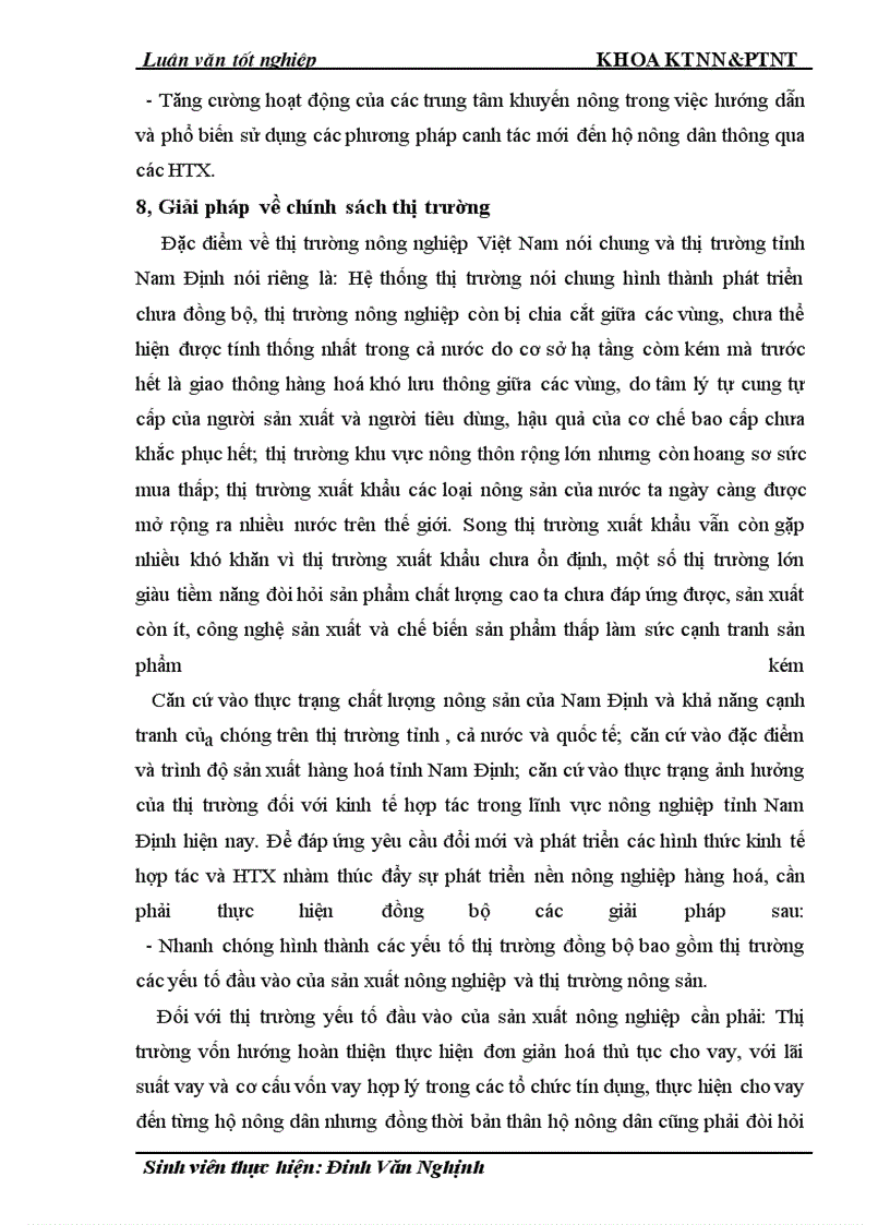 image for page Thực trạng và giải pháp đổi mới HTX nông nghiệp theo Luật ở tỉnh Nam Định