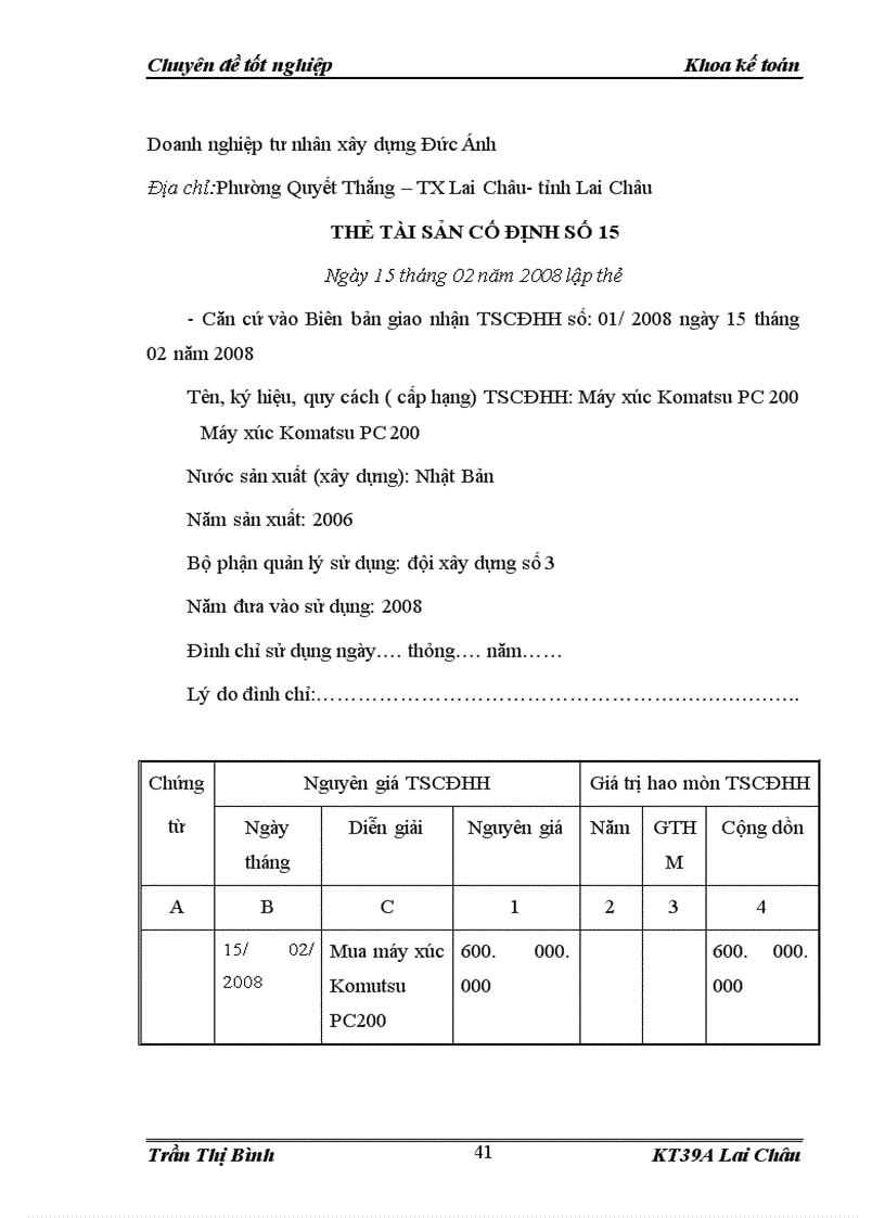 image for page Hoàn thiện Kế toán tài sản cố định hữu hình tại Doanh nghiệp tư nhân xây dựng Đức Ánh