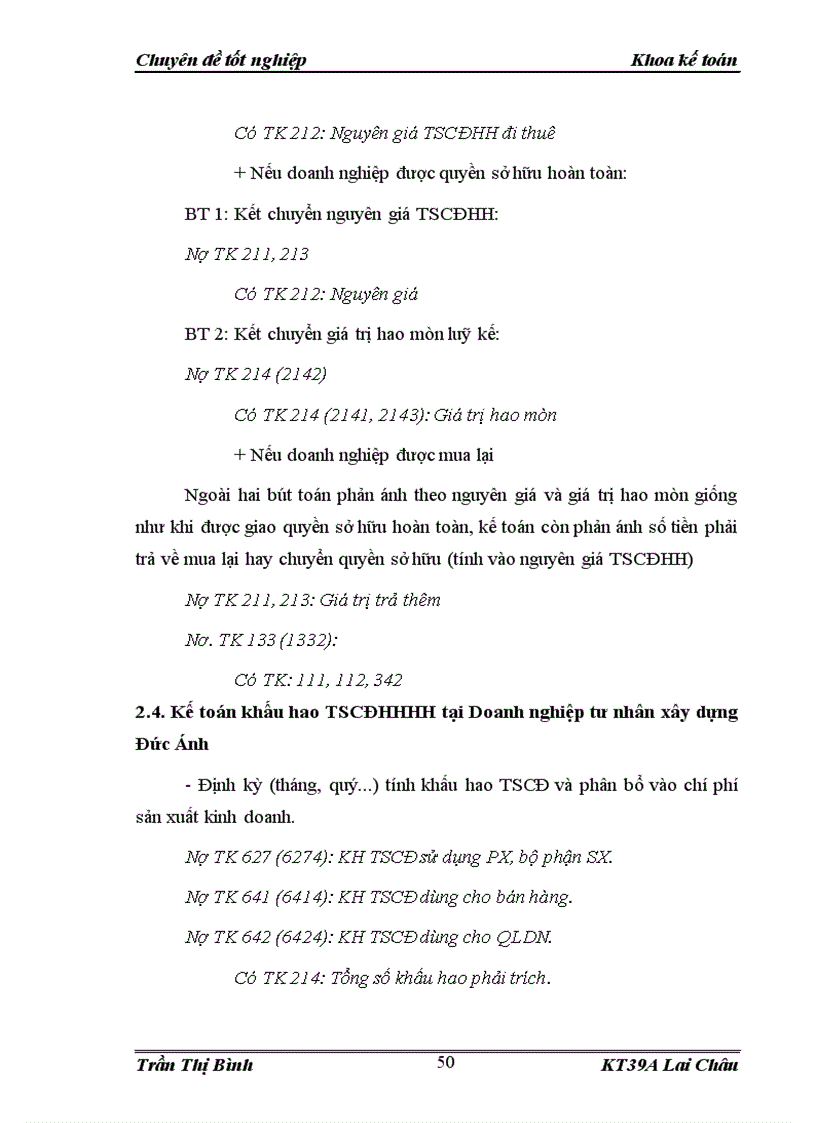 image for page Hoàn thiện Kế toán tài sản cố định hữu hình tại Doanh nghiệp tư nhân xây dựng Đức Ánh