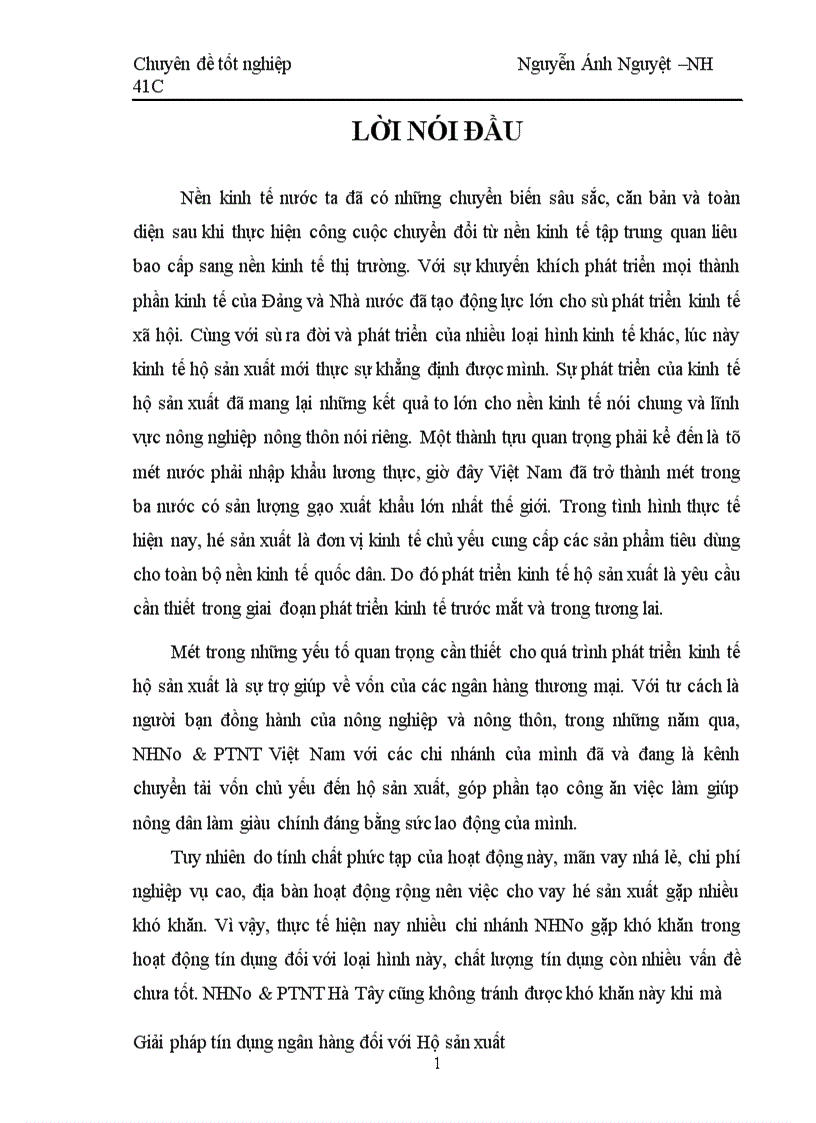 image for page Một số giải pháp nâng cao chất lượng tín dụng hộ sản xuất tại NHNo & PTNT Hà tây