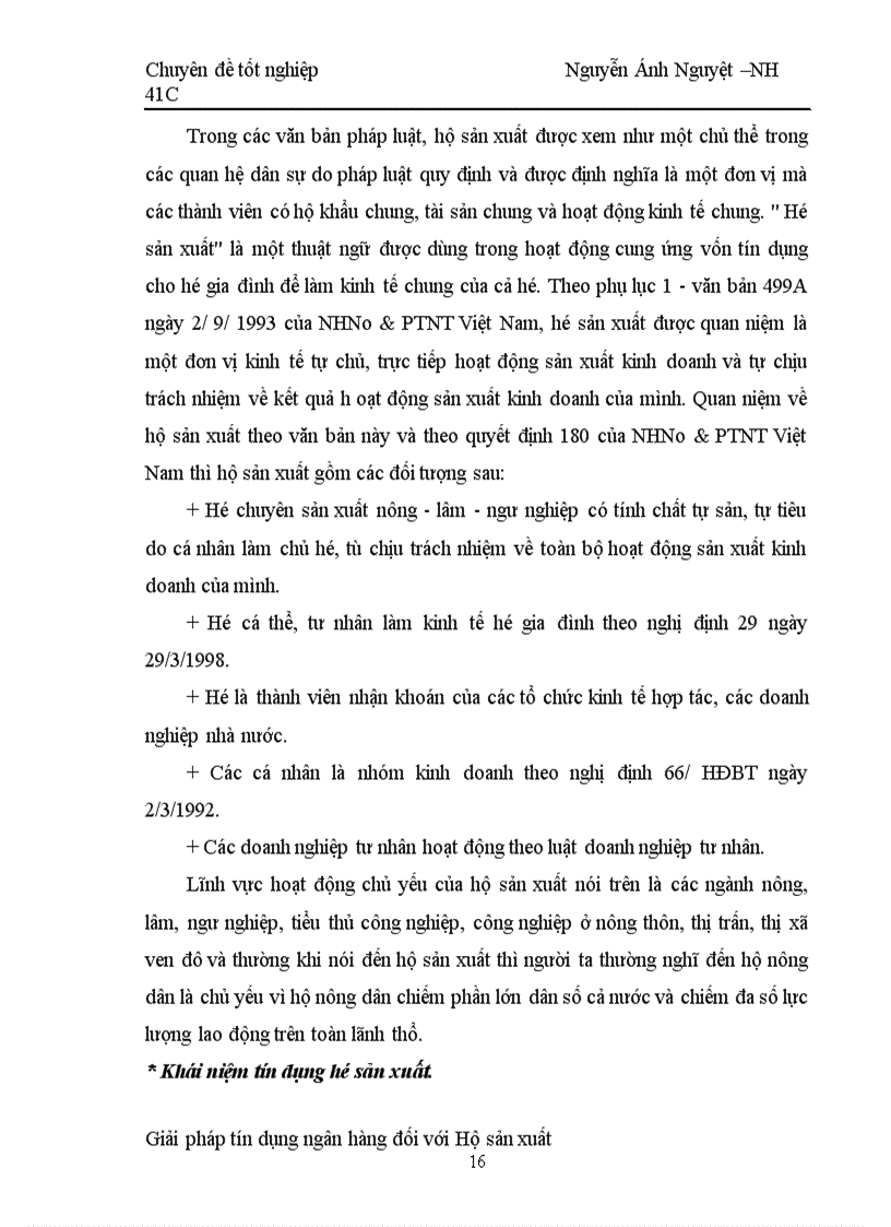 image for page Một số giải pháp nâng cao chất lượng tín dụng hộ sản xuất tại NHNo & PTNT Hà tây