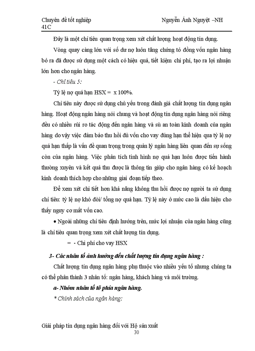 image for page Một số giải pháp nâng cao chất lượng tín dụng hộ sản xuất tại NHNo & PTNT Hà tây