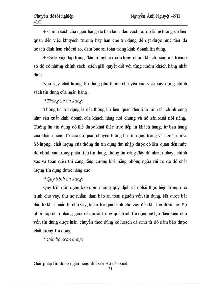 image for page Một số giải pháp nâng cao chất lượng tín dụng hộ sản xuất tại NHNo & PTNT Hà tây