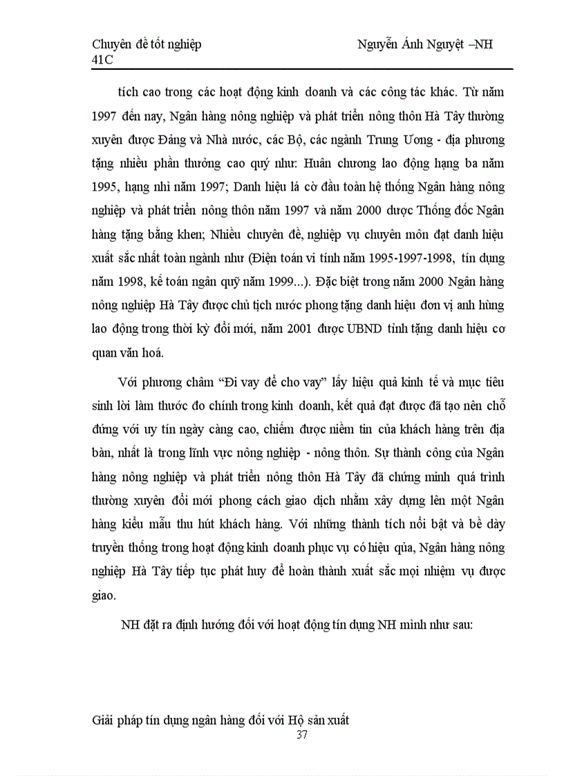 image for page Một số giải pháp nâng cao chất lượng tín dụng hộ sản xuất tại NHNo & PTNT Hà tây