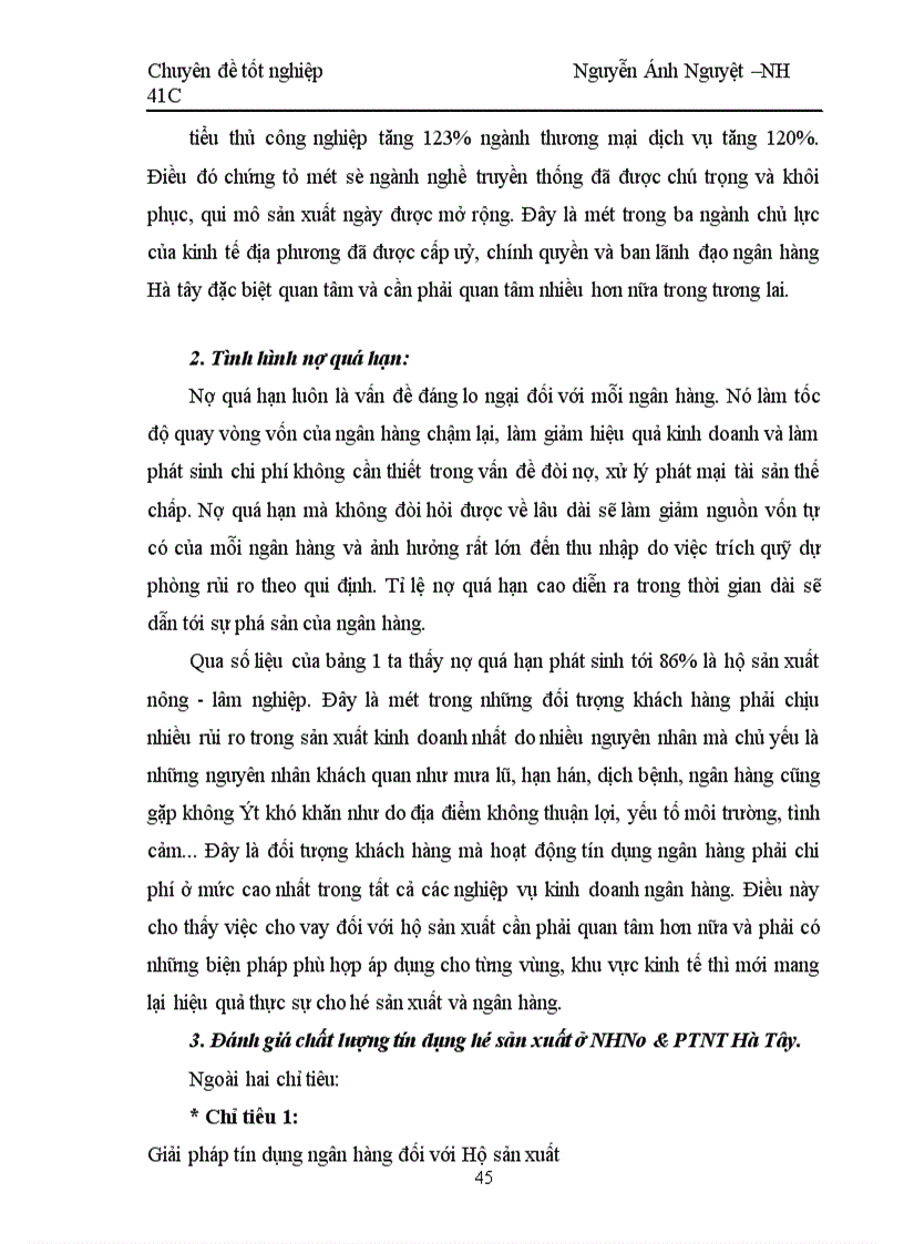 image for page Một số giải pháp nâng cao chất lượng tín dụng hộ sản xuất tại NHNo & PTNT Hà tây