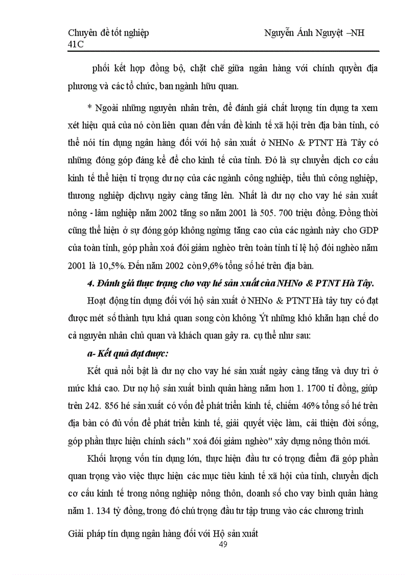 image for page Một số giải pháp nâng cao chất lượng tín dụng hộ sản xuất tại NHNo & PTNT Hà tây
