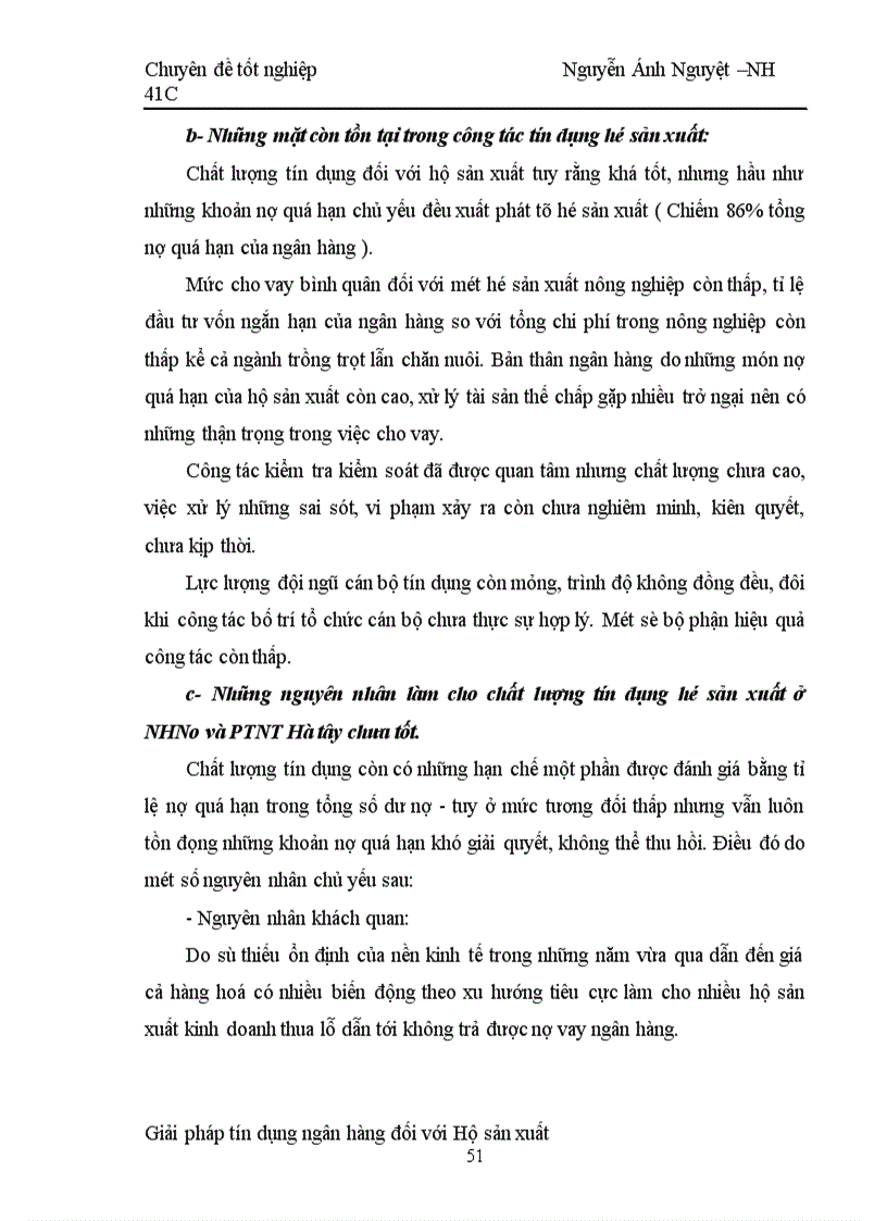 image for page Một số giải pháp nâng cao chất lượng tín dụng hộ sản xuất tại NHNo & PTNT Hà tây