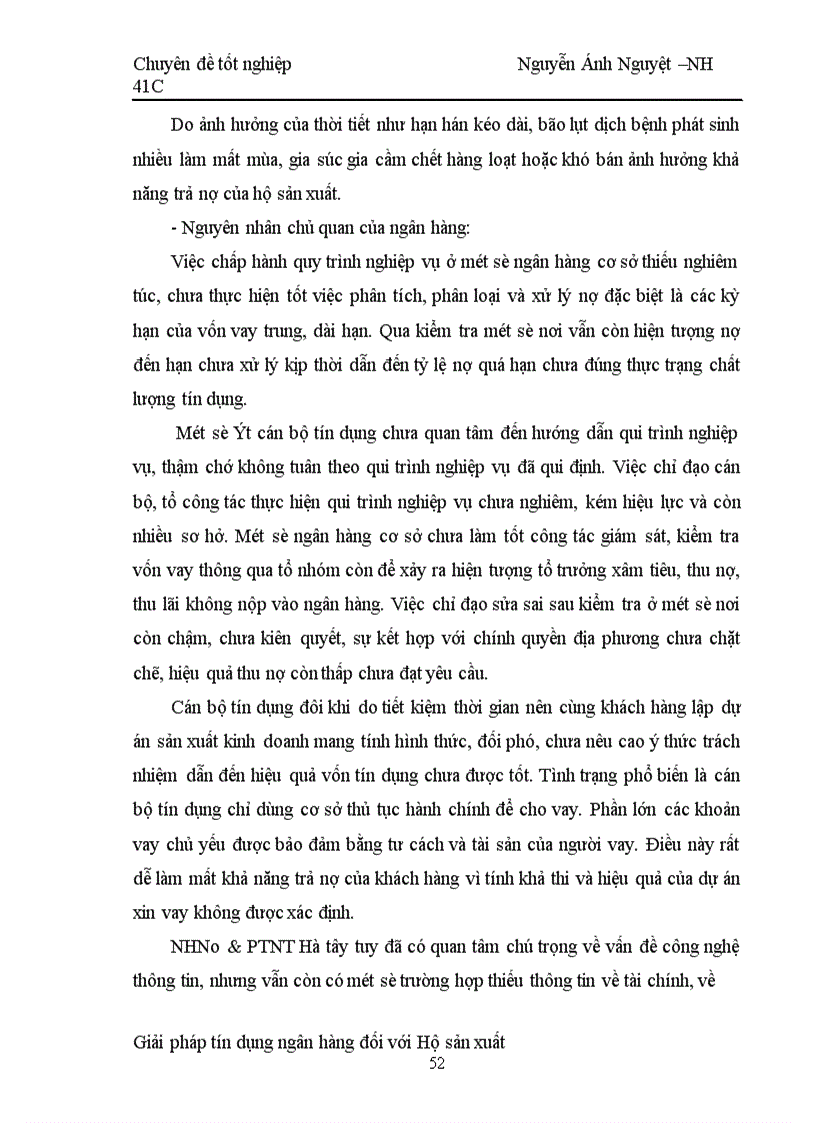 image for page Một số giải pháp nâng cao chất lượng tín dụng hộ sản xuất tại NHNo & PTNT Hà tây