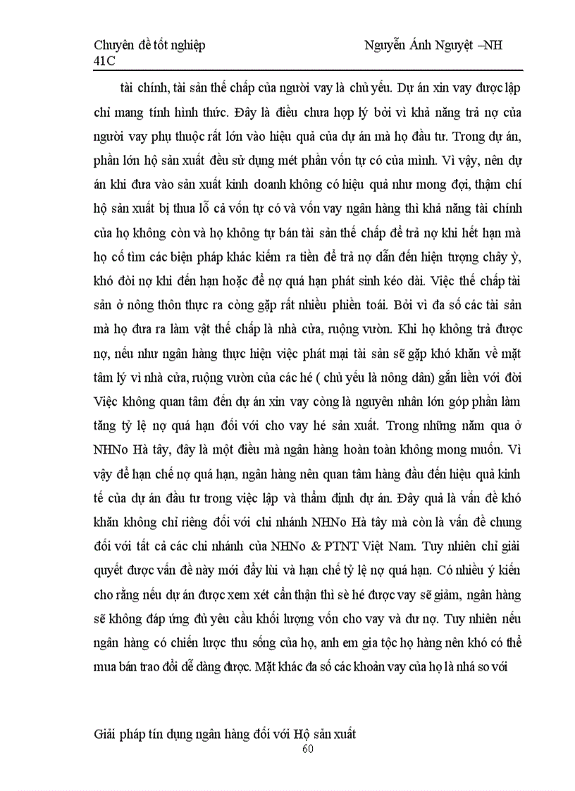 image for page Một số giải pháp nâng cao chất lượng tín dụng hộ sản xuất tại NHNo & PTNT Hà tây