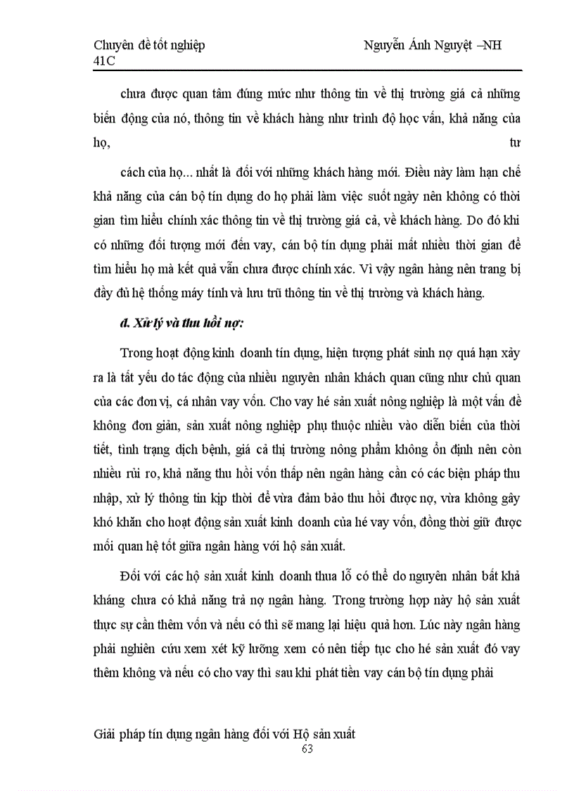 image for page Một số giải pháp nâng cao chất lượng tín dụng hộ sản xuất tại NHNo & PTNT Hà tây