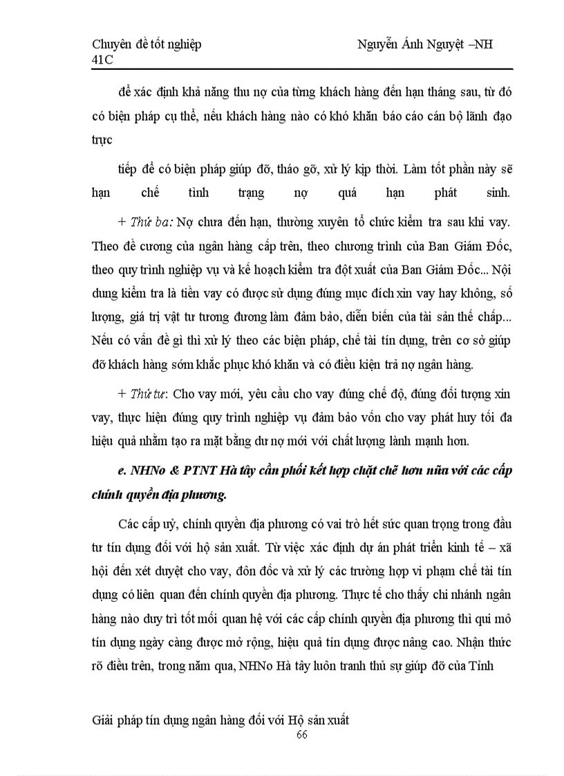 image for page Một số giải pháp nâng cao chất lượng tín dụng hộ sản xuất tại NHNo & PTNT Hà tây