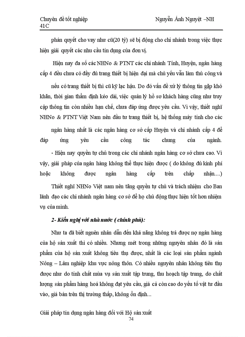 image for page Một số giải pháp nâng cao chất lượng tín dụng hộ sản xuất tại NHNo & PTNT Hà tây