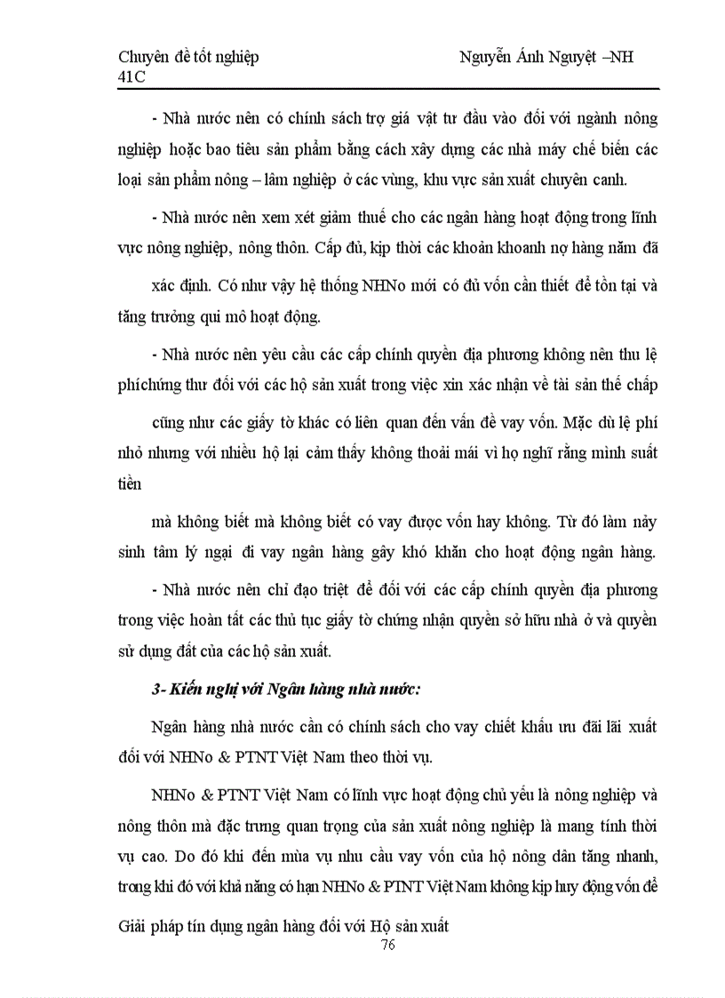 image for page Một số giải pháp nâng cao chất lượng tín dụng hộ sản xuất tại NHNo & PTNT Hà tây