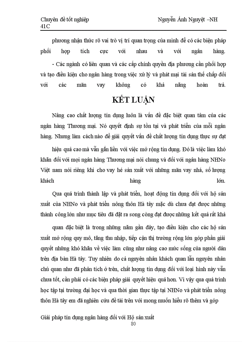 image for page Một số giải pháp nâng cao chất lượng tín dụng hộ sản xuất tại NHNo & PTNT Hà tây