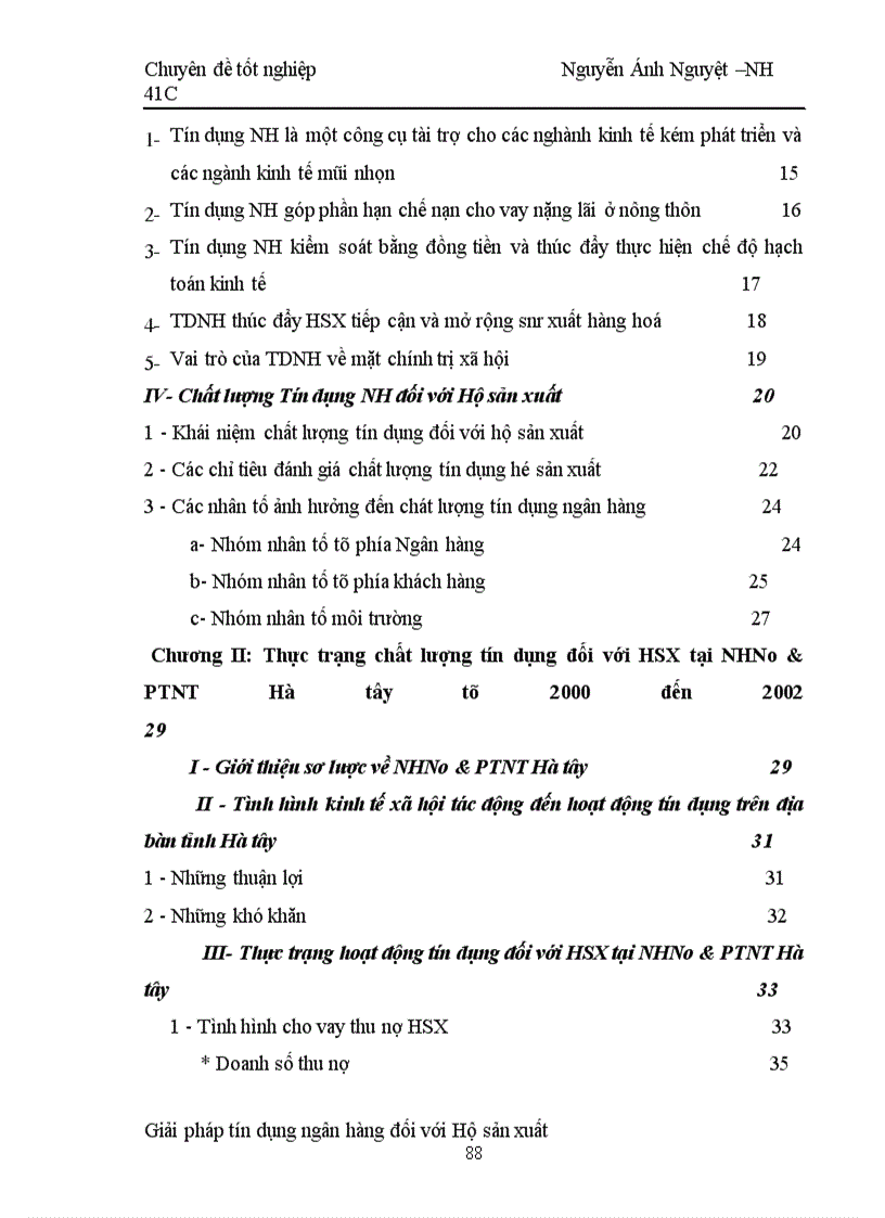 image for page Một số giải pháp nâng cao chất lượng tín dụng hộ sản xuất tại NHNo & PTNT Hà tây