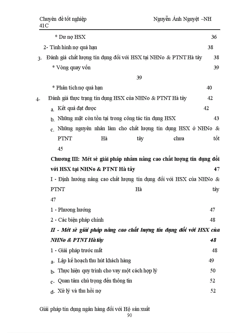 image for page Một số giải pháp nâng cao chất lượng tín dụng hộ sản xuất tại NHNo & PTNT Hà tây