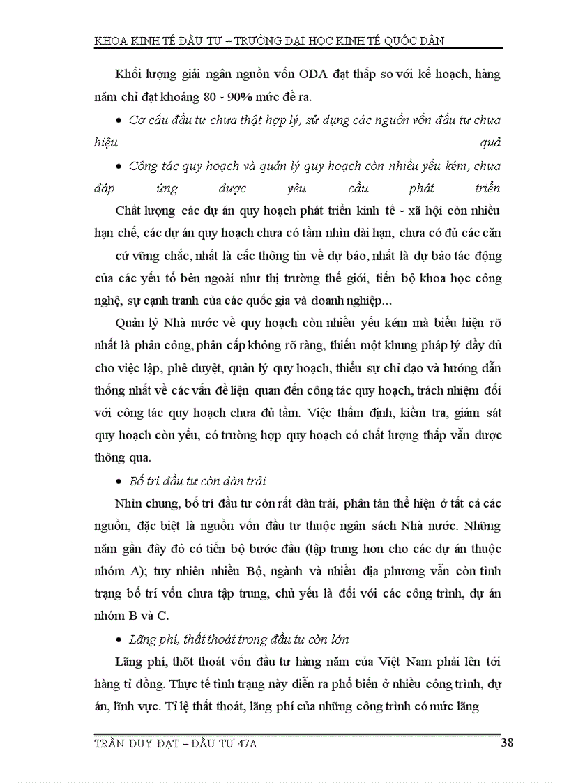 image for page Đầu tư, đầu tư xdcb, thất thoát và lãng phí trong đầu tư xdcb