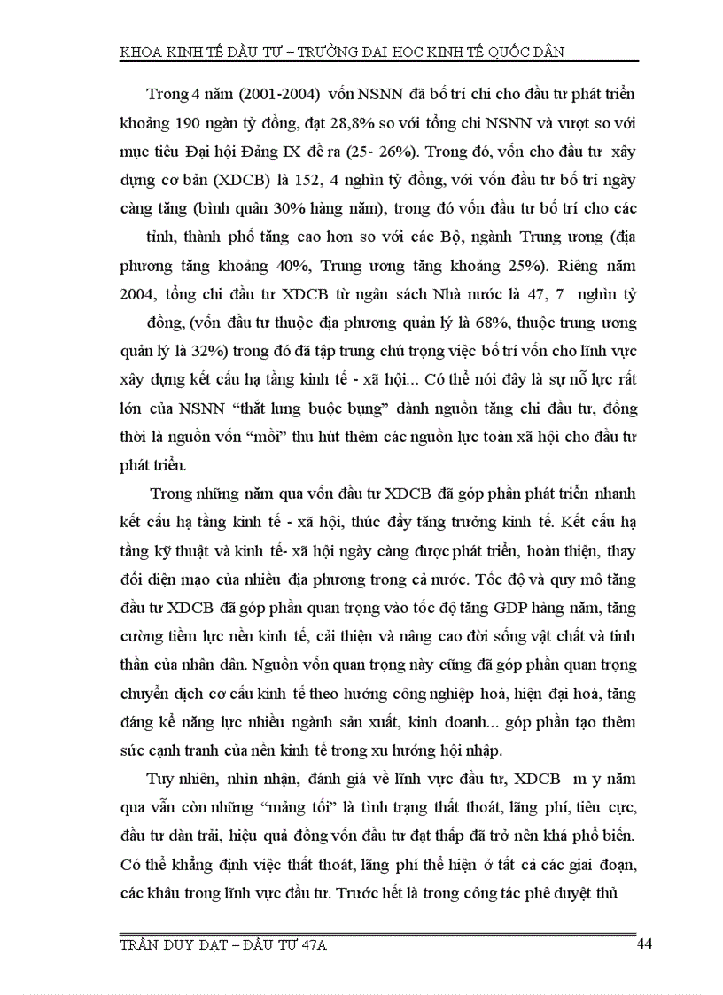 image for page Đầu tư, đầu tư xdcb, thất thoát và lãng phí trong đầu tư xdcb