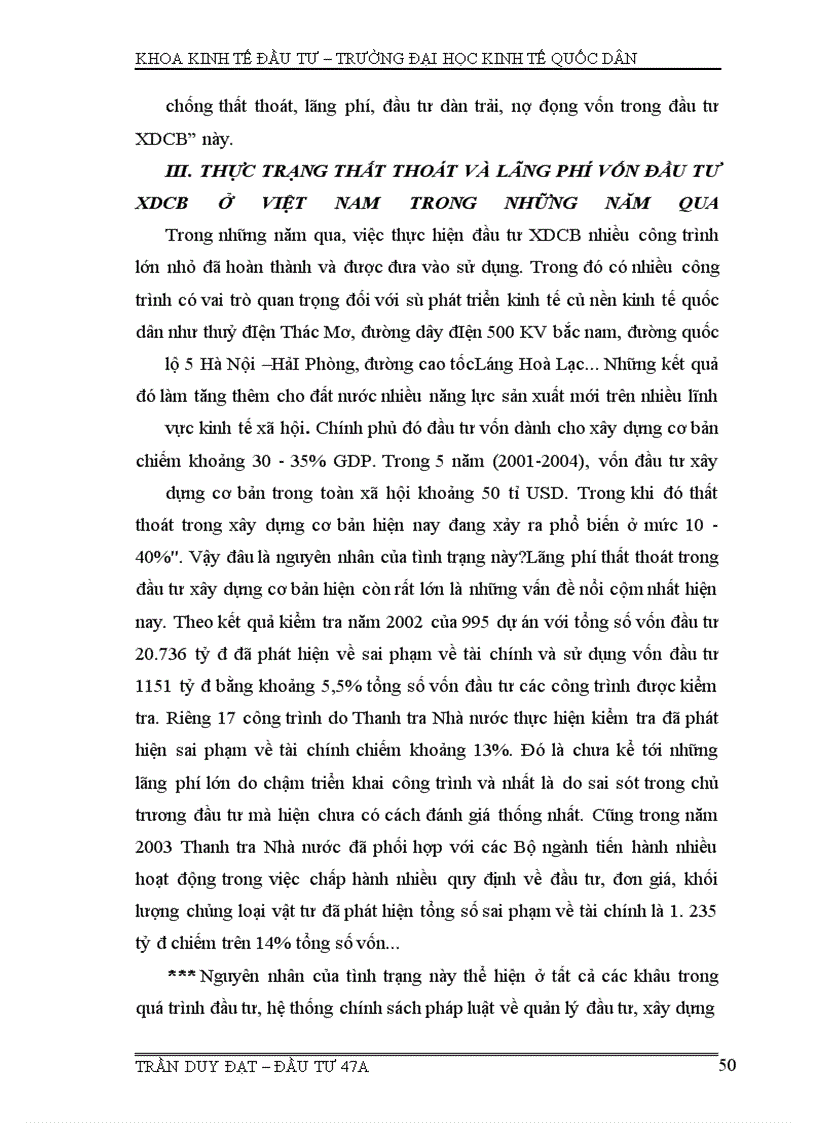 image for page Đầu tư, đầu tư xdcb, thất thoát và lãng phí trong đầu tư xdcb