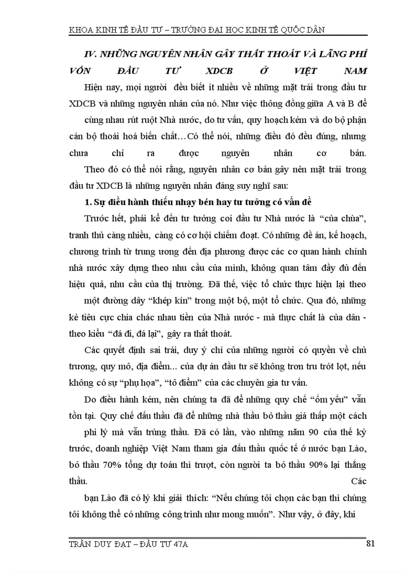 image for page Đầu tư, đầu tư xdcb, thất thoát và lãng phí trong đầu tư xdcb