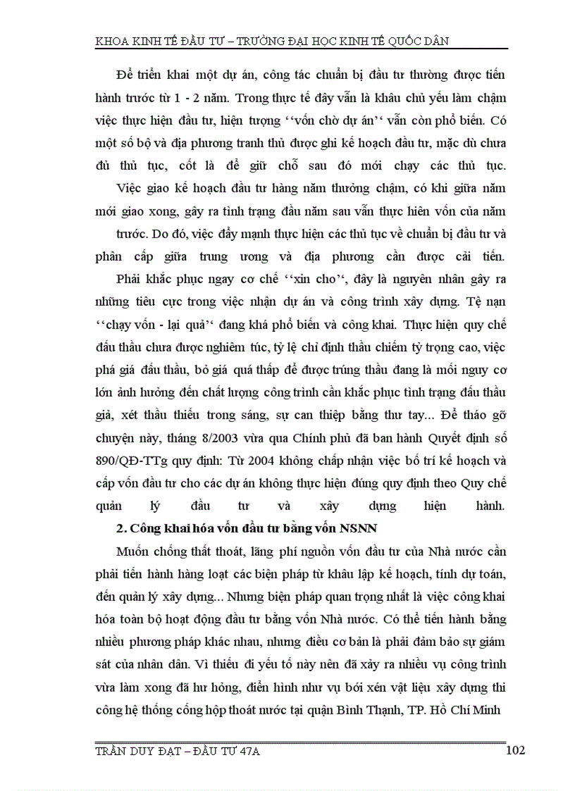 image for page Đầu tư, đầu tư xdcb, thất thoát và lãng phí trong đầu tư xdcb