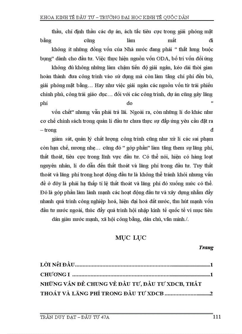 image for page Đầu tư, đầu tư xdcb, thất thoát và lãng phí trong đầu tư xdcb