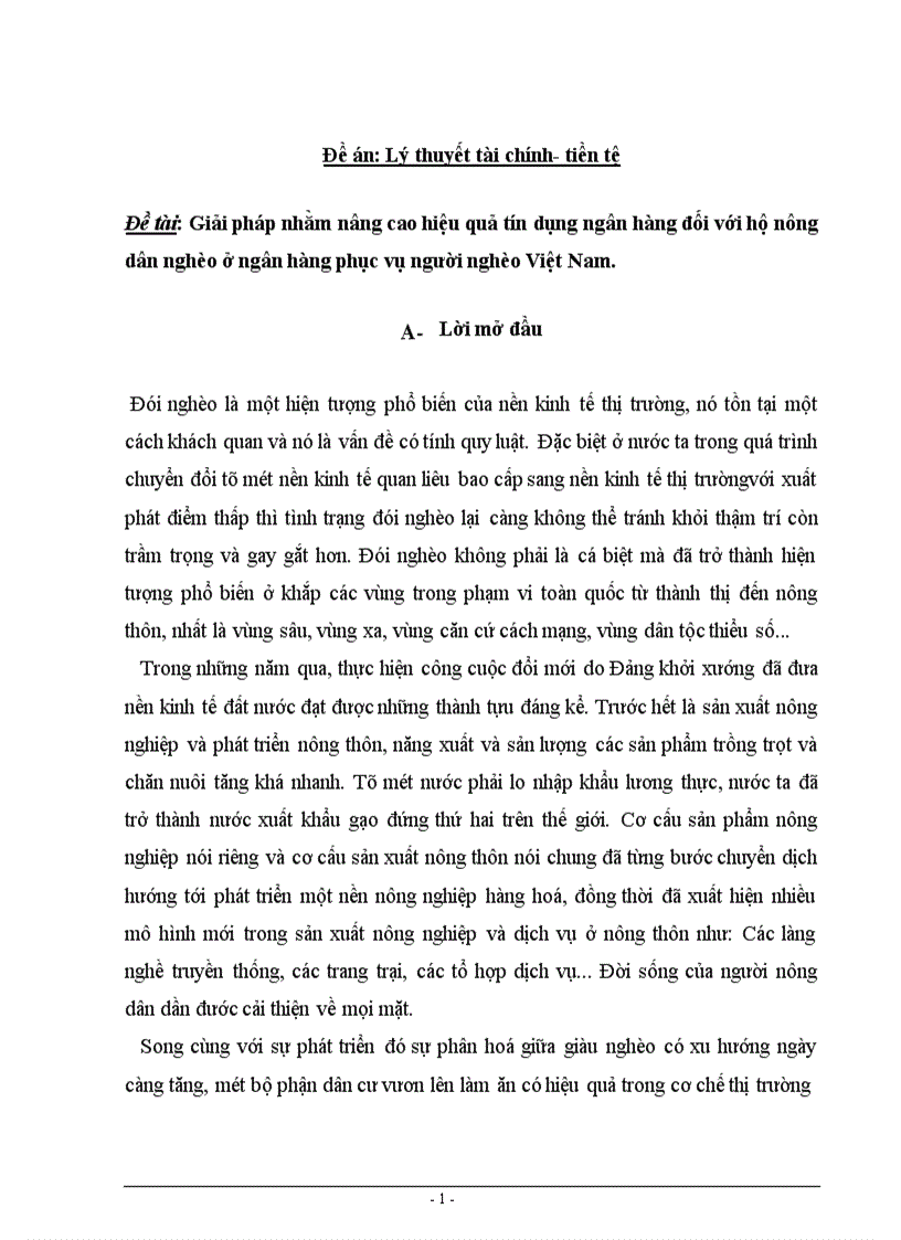 image for page Giải pháp nhằm nâng cao hiệu quả tín dụng ngân hàng đối với hộ nông dân nghèo ở ngân hàng phục vụ người nghèo Việt Nam