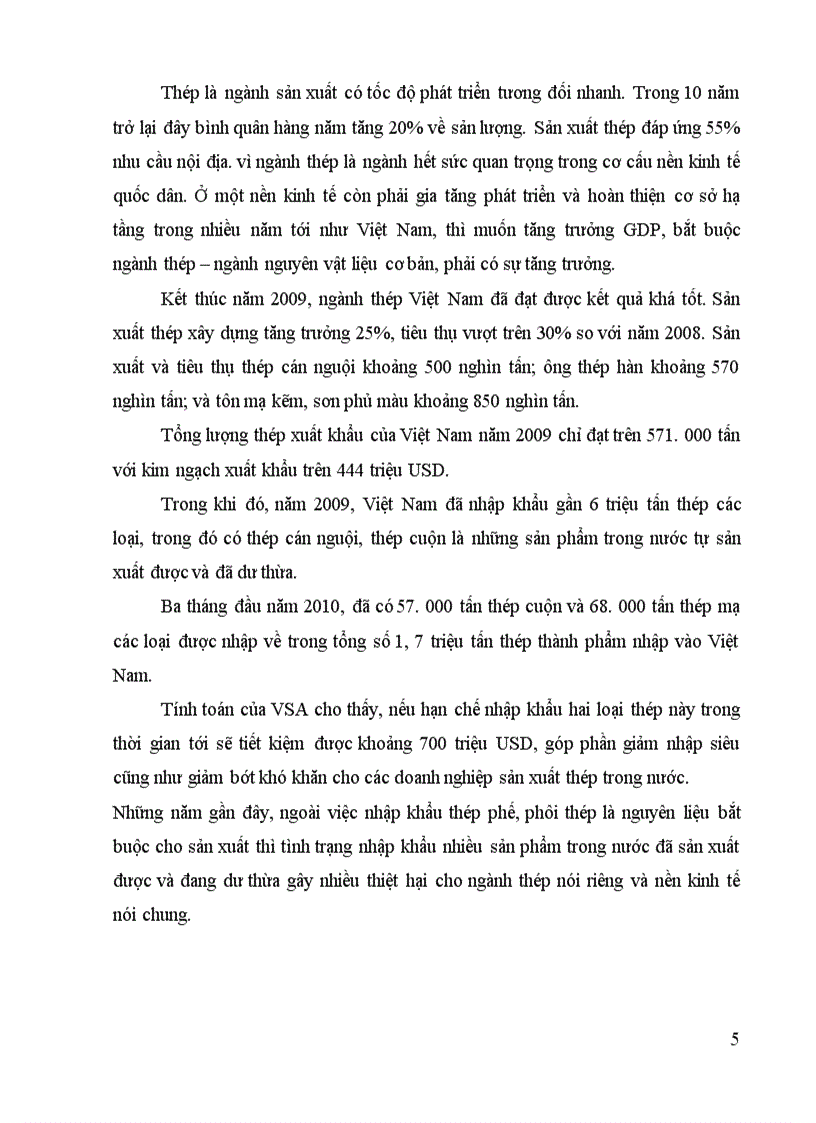 image for page Một số vấn đề cơ bản về thuế nhập khẩu và khái quát chung về ngành thép Việt Nam