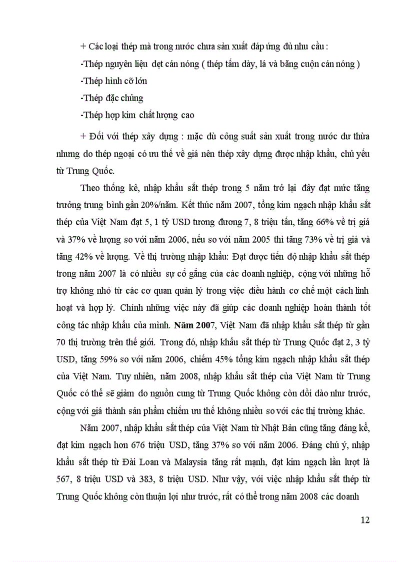 image for page Một số vấn đề cơ bản về thuế nhập khẩu và khái quát chung về ngành thép Việt Nam