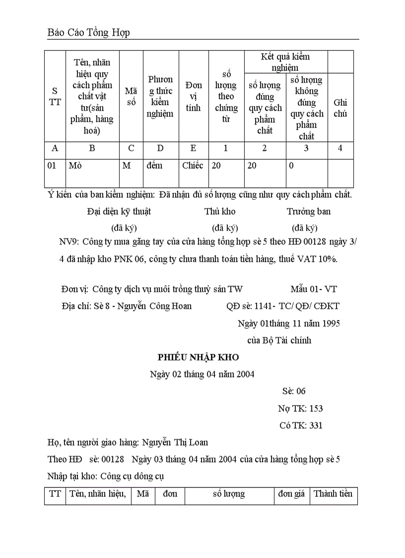 image for page Công tác hạch toán kế toán tại Công ty dịch vụ nuôi trồng thuỷ sản trung ương
