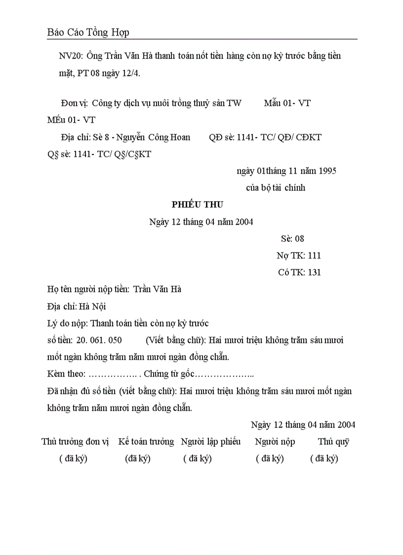 image for page Công tác hạch toán kế toán tại Công ty dịch vụ nuôi trồng thuỷ sản trung ương