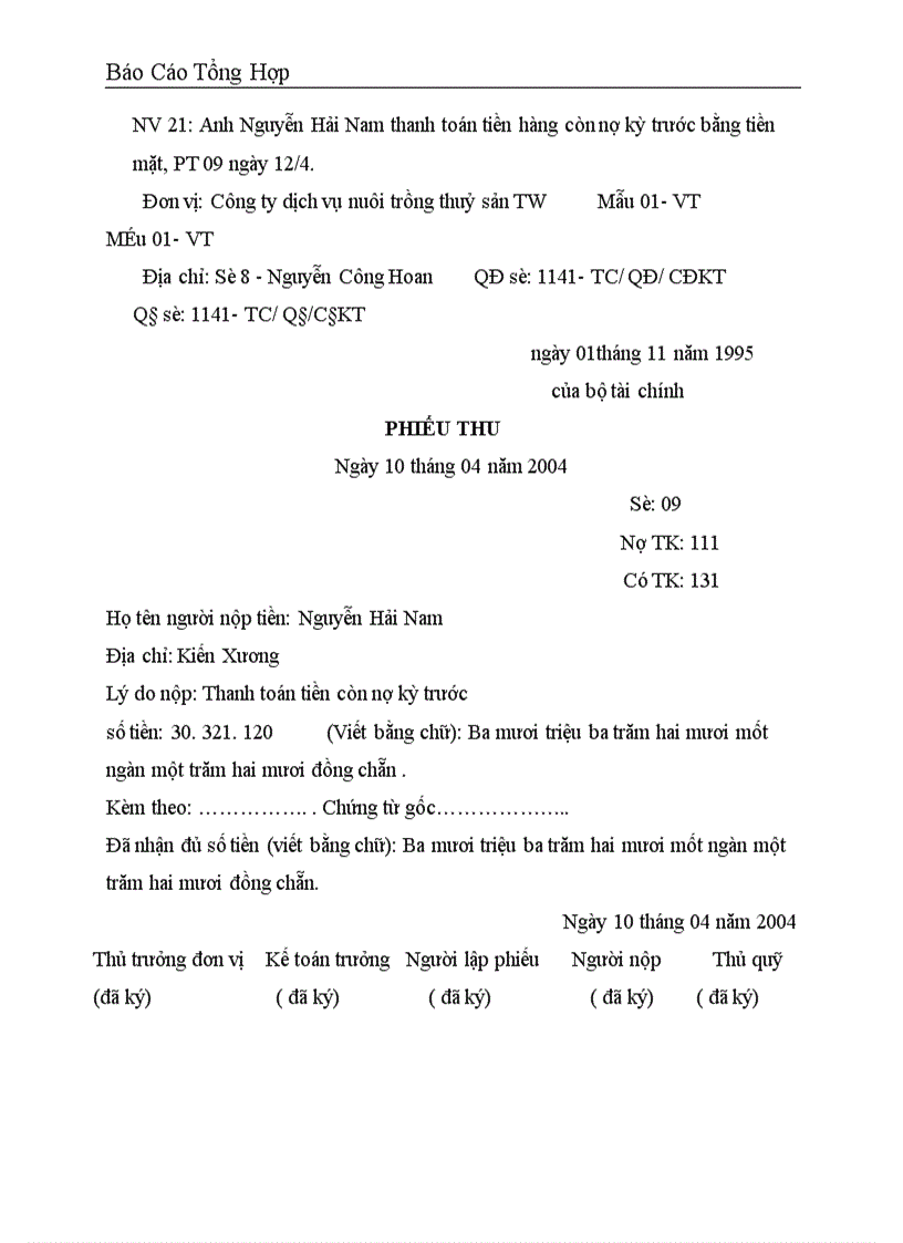 image for page Công tác hạch toán kế toán tại Công ty dịch vụ nuôi trồng thuỷ sản trung ương