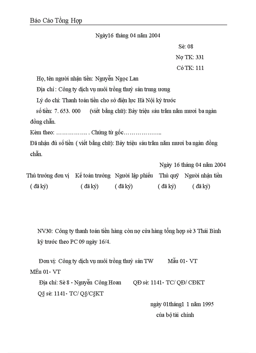 image for page Công tác hạch toán kế toán tại Công ty dịch vụ nuôi trồng thuỷ sản trung ương