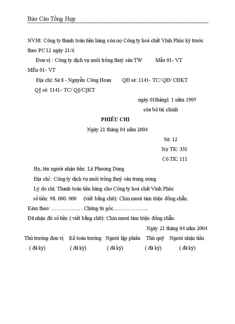 image for page Công tác hạch toán kế toán tại Công ty dịch vụ nuôi trồng thuỷ sản trung ương