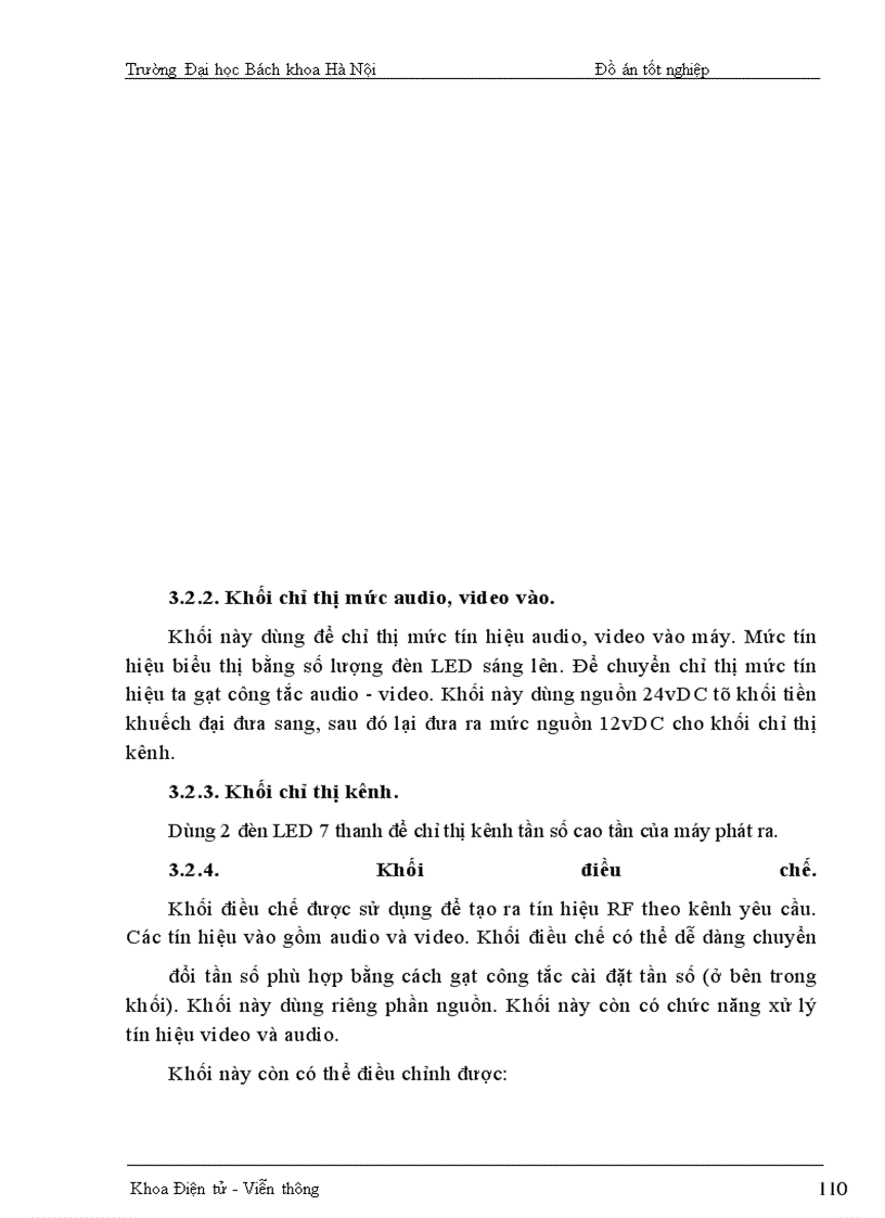 image for page Mô tả mặt máy phát hình VTC- INTEDICo