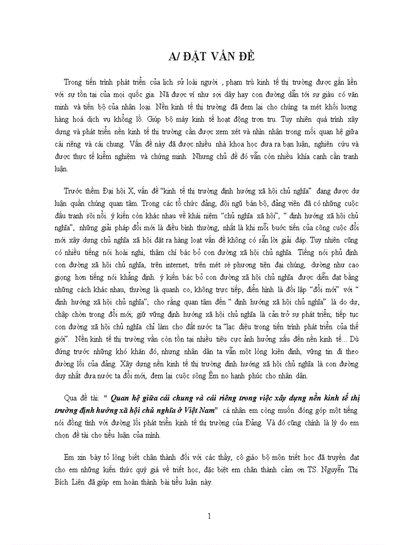 image for page Quan hệ giữa cái chung và cái riêng trong việc xây dựng nền kinh tế thị trường định hướng xã hội chủ nghĩa ở Việt Nam
