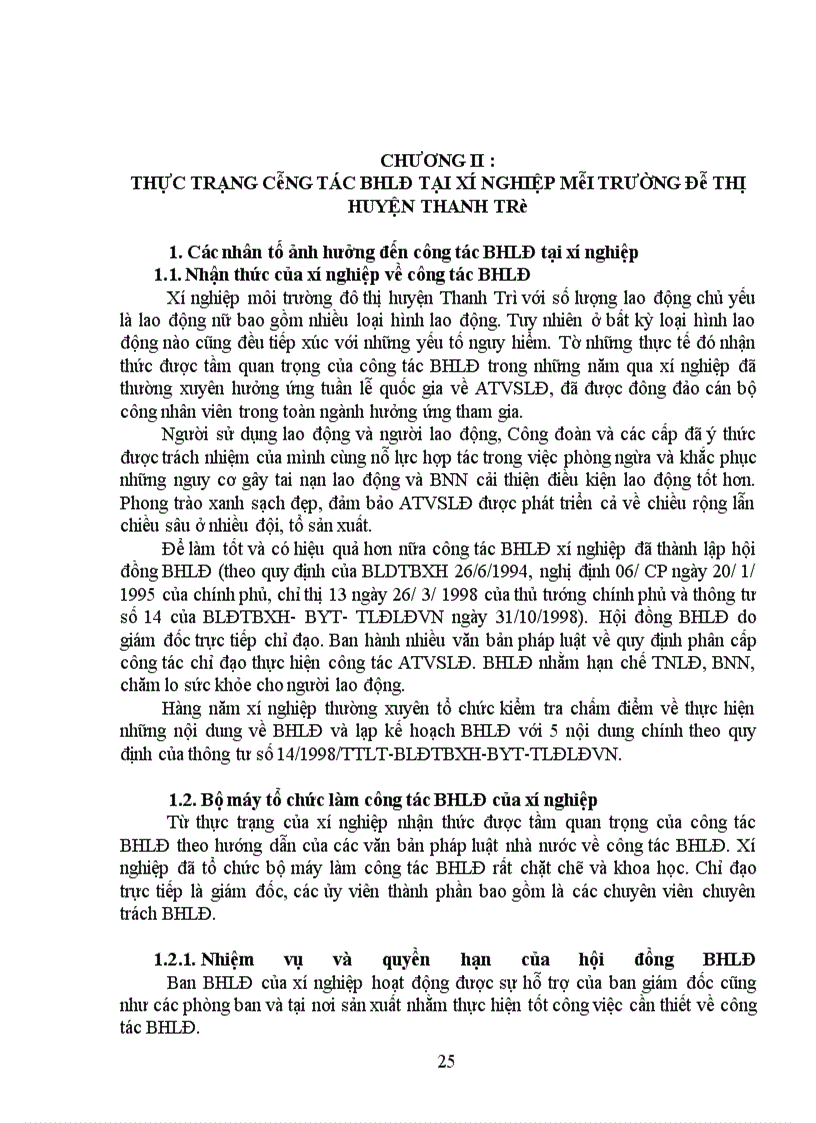 image for page Công tác bảo hộ lao động đối với người lao động ở xí nghiệp Môi trường Đô thị huyện Thanh Trì
