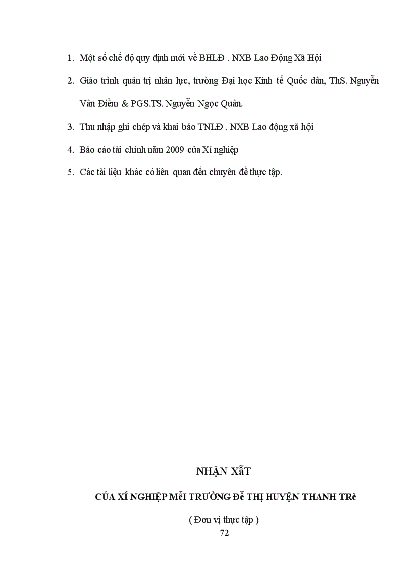 image for page Công tác bảo hộ lao động đối với người lao động ở xí nghiệp Môi trường Đô thị huyện Thanh Trì