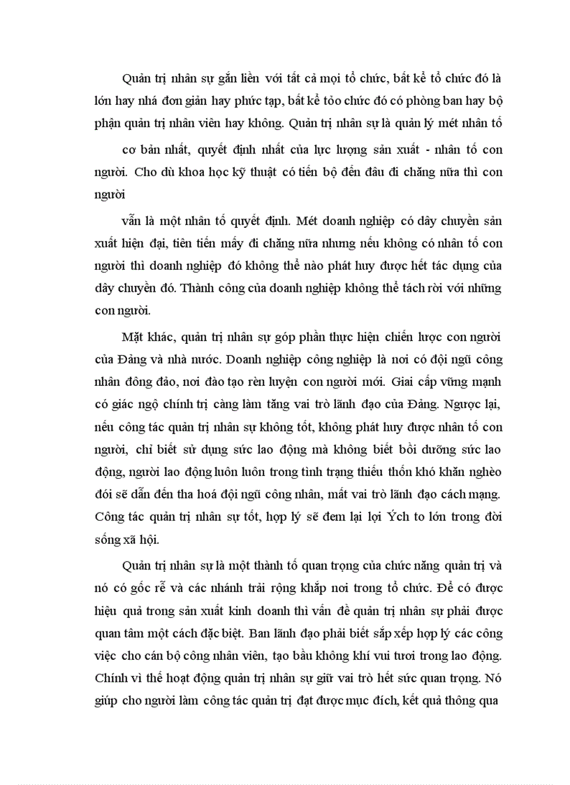 image for page Công tác quản trị nhân sự tại Công ty Cơ khí - Dệt may Nam Định