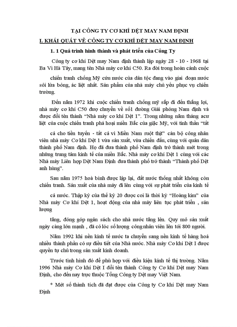 image for page Công tác quản trị nhân sự tại Công ty Cơ khí - Dệt may Nam Định