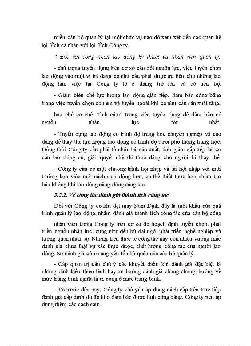 image for page Công tác quản trị nhân sự tại Công ty Cơ khí - Dệt may Nam Định