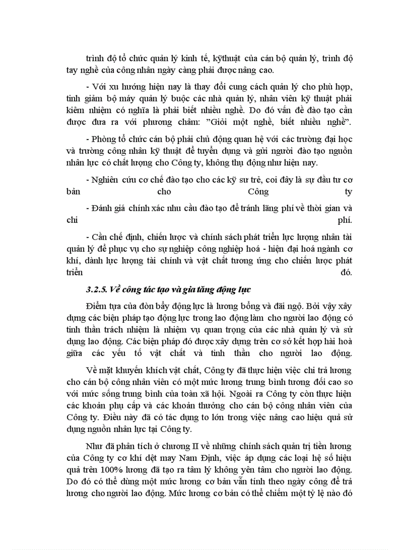 image for page Công tác quản trị nhân sự tại Công ty Cơ khí - Dệt may Nam Định